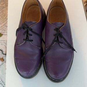 Dr. Martens Purple Leather Oxfords